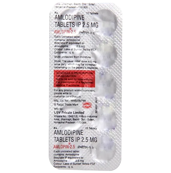 amlopin 2.5mg tablet 10's